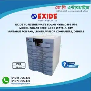 Exide Pure Sine Wave Solar Hybrid Ips Ups 5200 48v