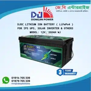 Djdc Lithium Battery 200 ah wj Actual 140Ah 12v For Ips Ups, Solar Inverter Or Others 3 Years Warranty