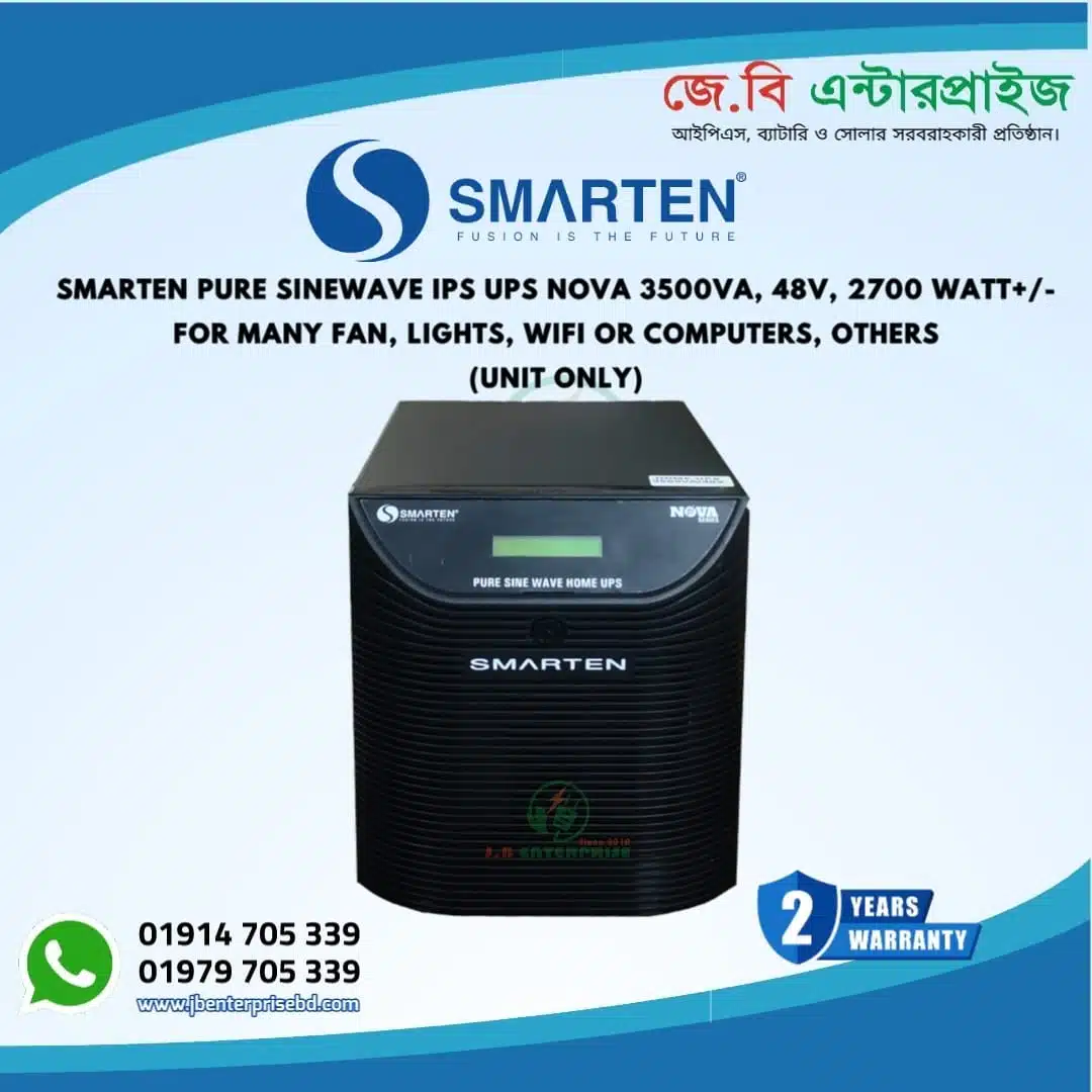 Smarten Pure Sine Wave Ips Ups 3500 va 2700 Watt 48v For Many Fan Lights Wifi Computer Others