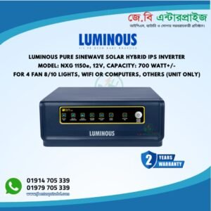 Luminous Solar Ips Nxg 1150 Pure Sine Wave 12V For 4 Fan 8 Light Or Others