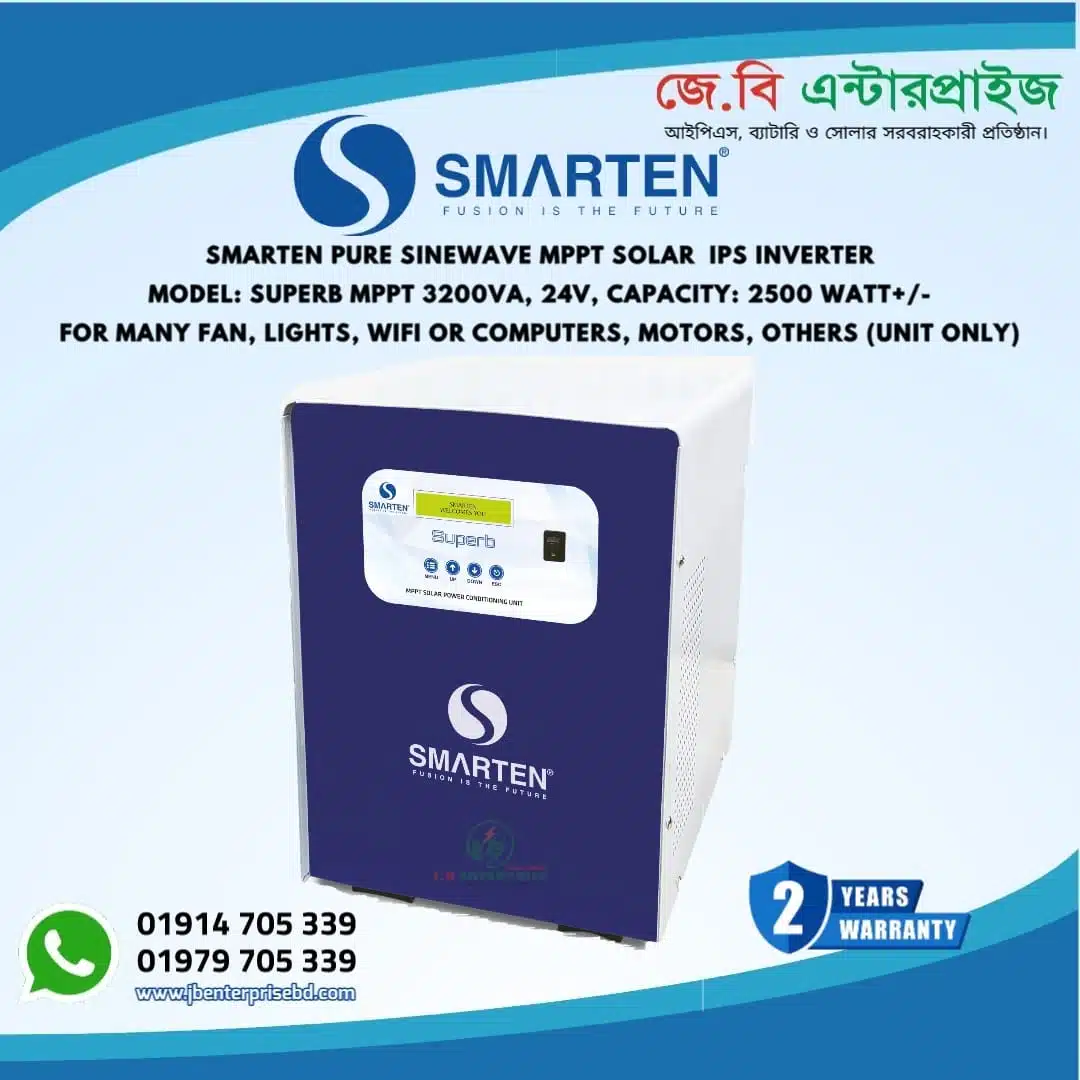 Smarten Superb Mppt 3200Va Solar Ips Inverter (Pcu) 24V