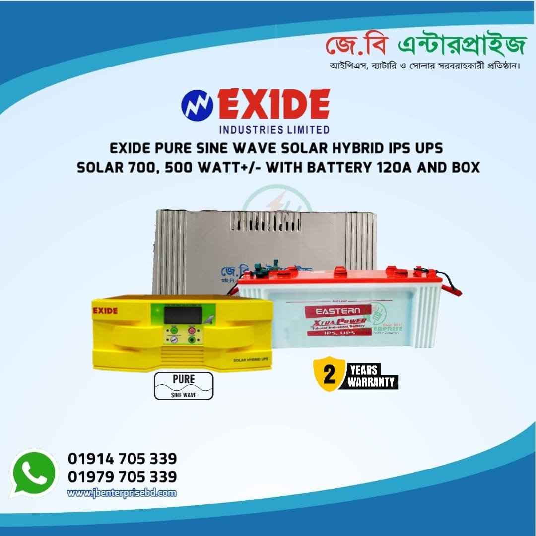 Exide Solar Hybrid Inverter Combo with Battery and Solar Panel – Complete Renewable Power Backup Solution